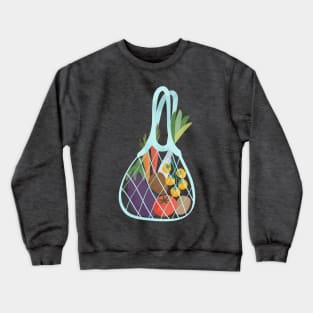 String shopping bag full of fresh veggies Crewneck Sweatshirt